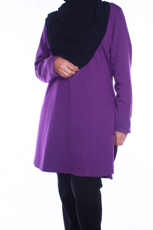 Plain Tunic in Purple - Image 3