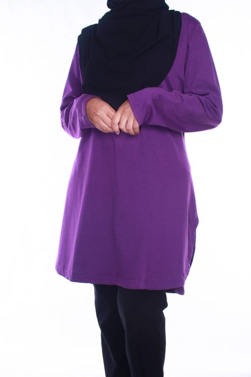 Plain Tunic in Purple - Image 2