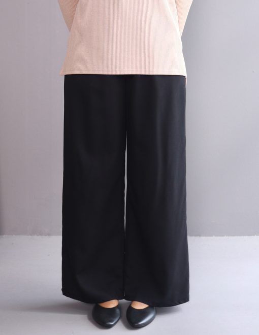 Cotton Wide Pants 2.0 in Black - Image 5