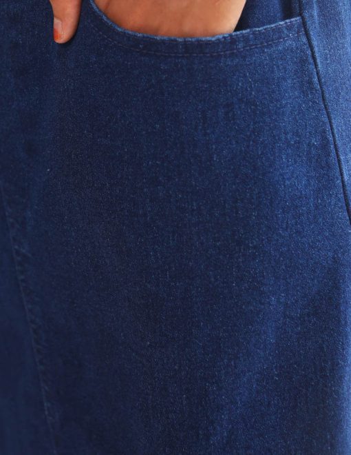 Denim Skirt in Dark Blue - Image 2