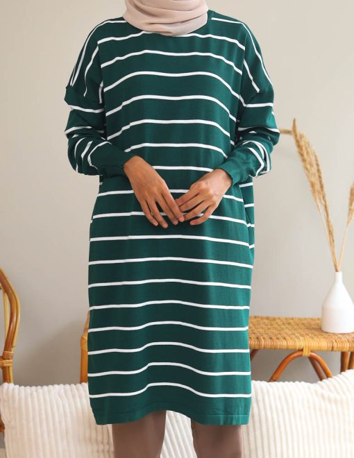 Ayfaa Stripe in Emerald Green