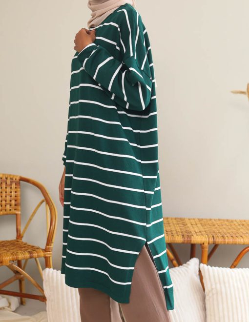 Ayfaa Stripe in Emerald Green - Image 3