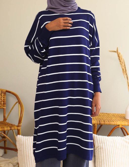 Ayfaa Stripe in Dark Blue