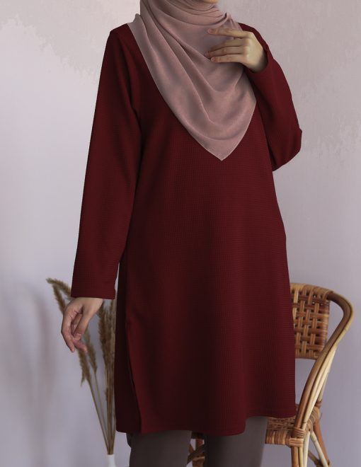Elayaa in Burnt Maroon